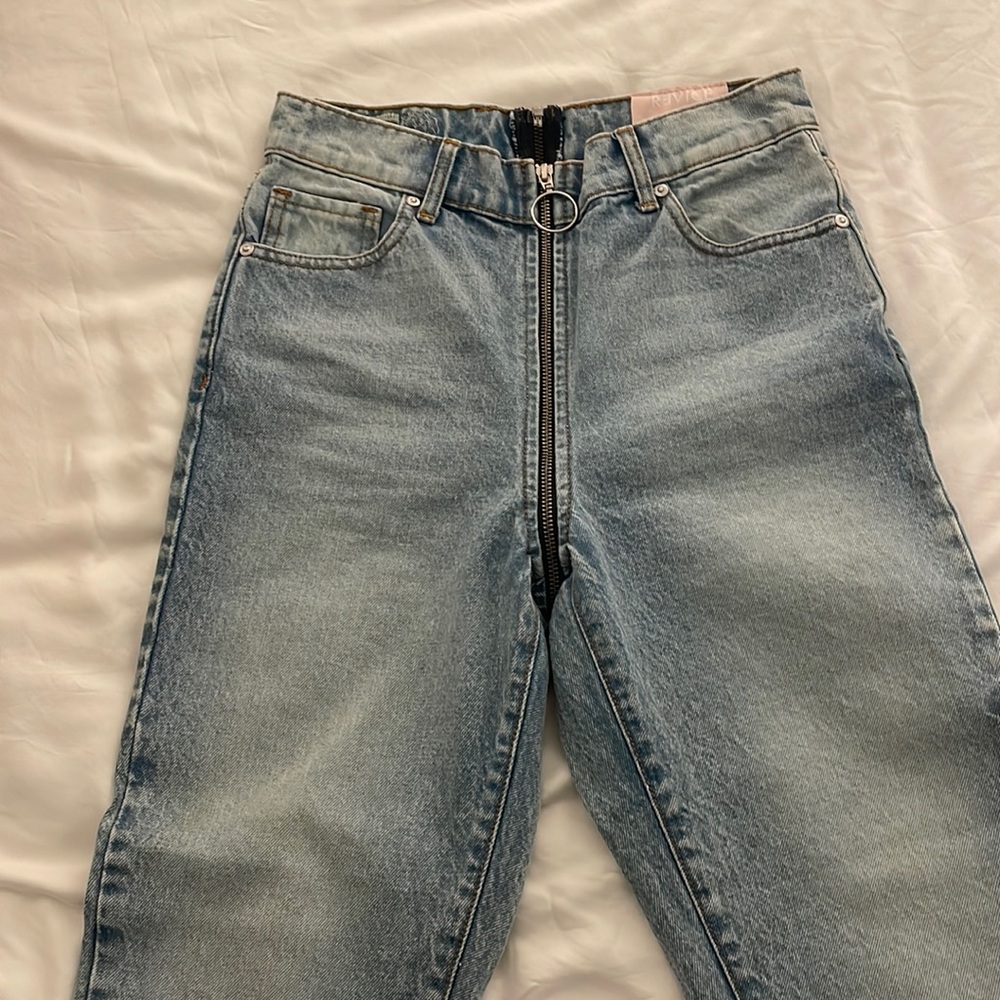 Revice zipper jeans